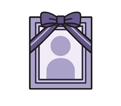 仙台市の花さいだんの遺影アレンジのイラスト