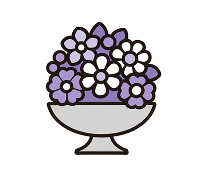 仙台市の花さいだんが提供するお別れ花のイラスト