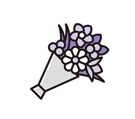 仙台市の花さいだんの生花のイラスト