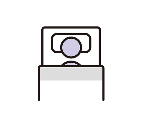 仙台市の花さいだんの搬送用布団のイラスト