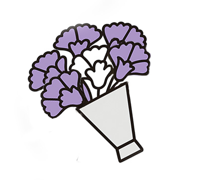 仙台市の花さいだんが提供している献花用カーネーションのイラスト