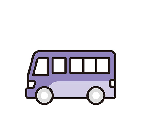 仙台市の花さいだんが提供しているマイクロバスのイラスト