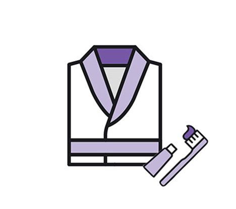 仙台市の花さいだんが提供する宿泊セットのイラスト