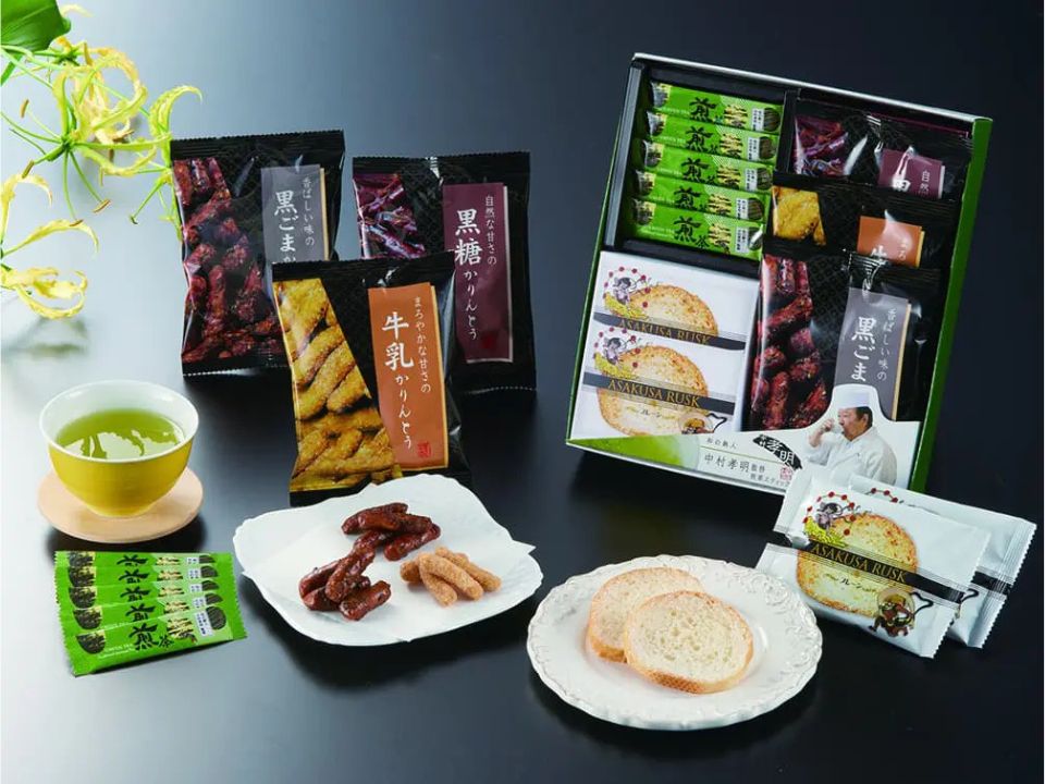 仙台市の花さいだんが提供しているお茶とお菓子の返礼品の画像