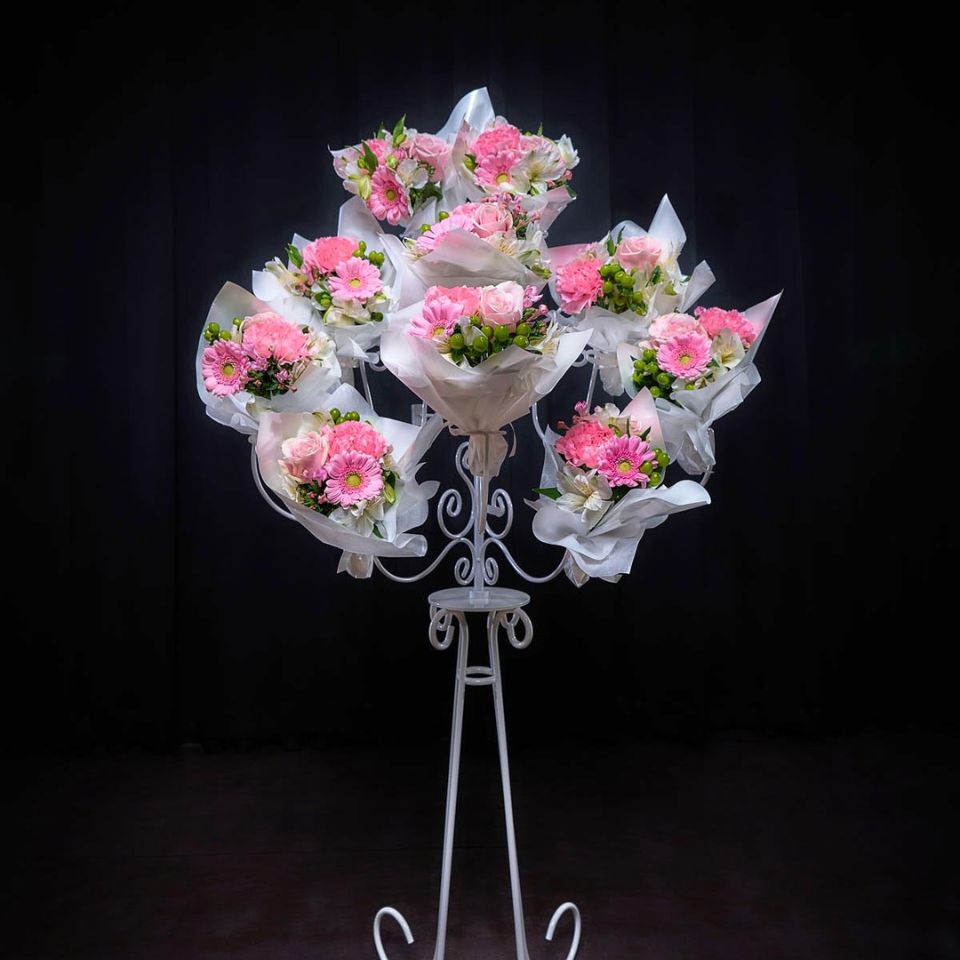 仙台市の花さいだんが提供しているありがとうブーケスタンドの写真