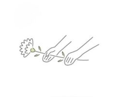 仙台市の花さいだんのお別れ花のイラスト