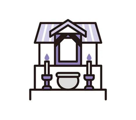 仙台市の花さいだんの後飾り壇のイラスト